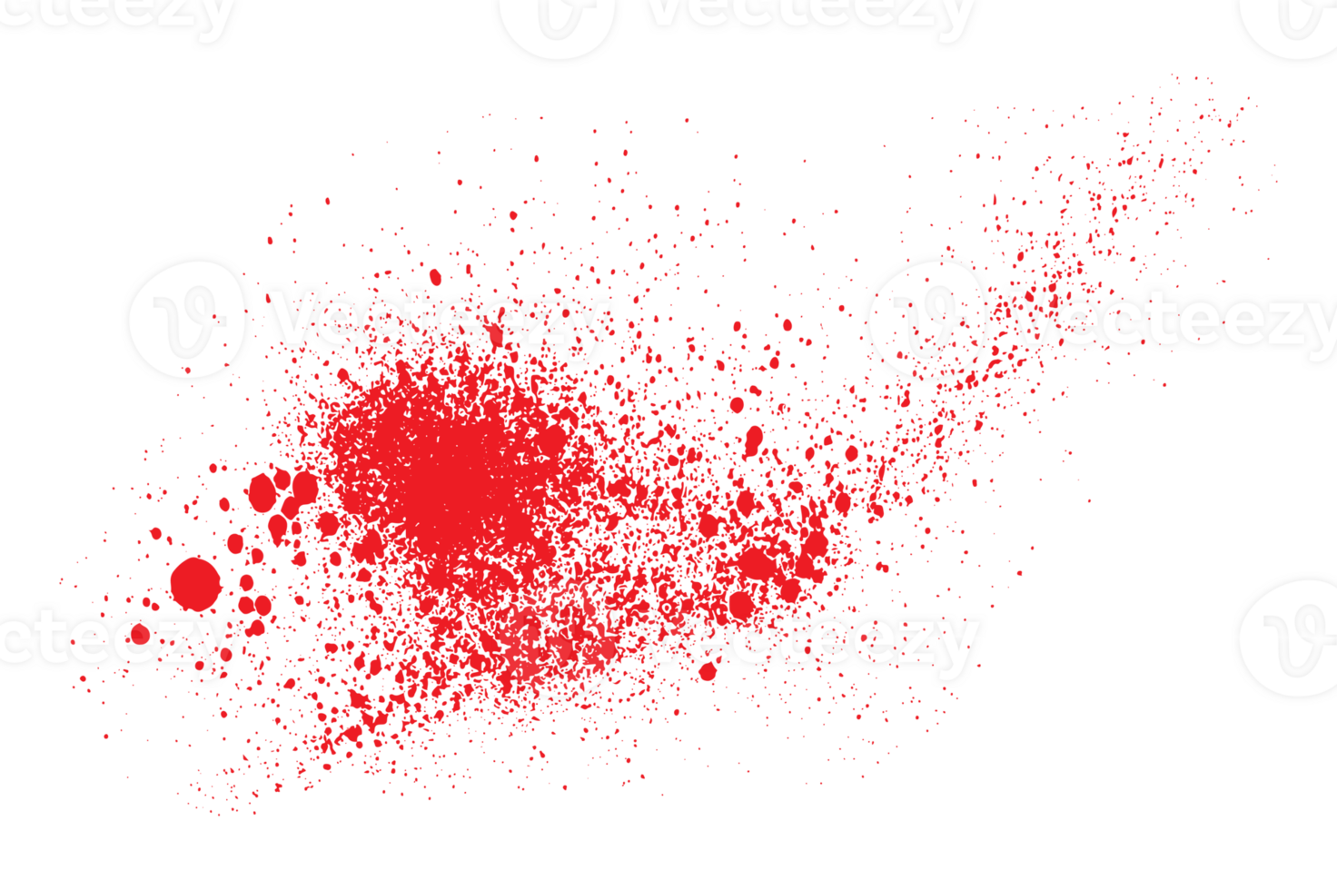 Brushstroke red color blood paint splatter png