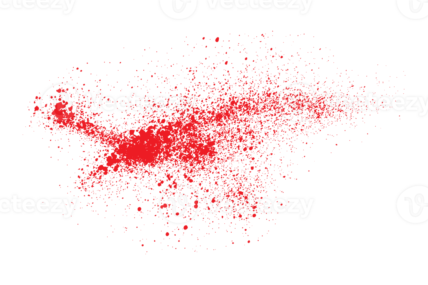 Hand-drawn red color blood paint brush stroke png