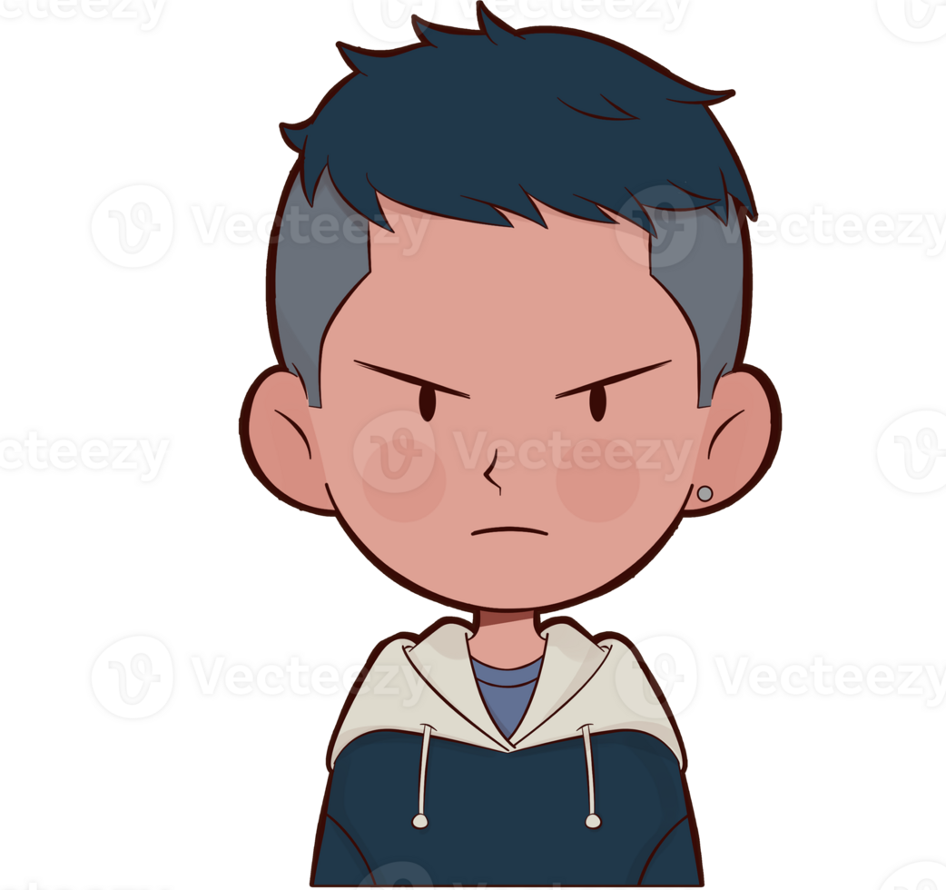 Cute Boy character profile png