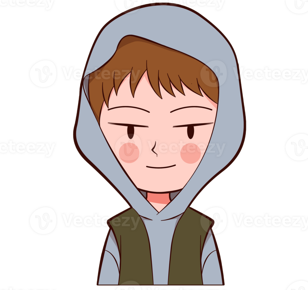 Cute Boy character profile png