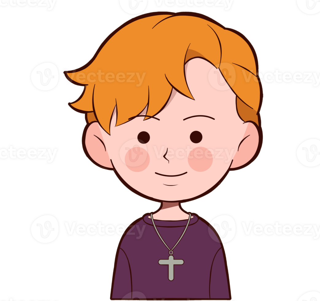 Cute Boy character profile png