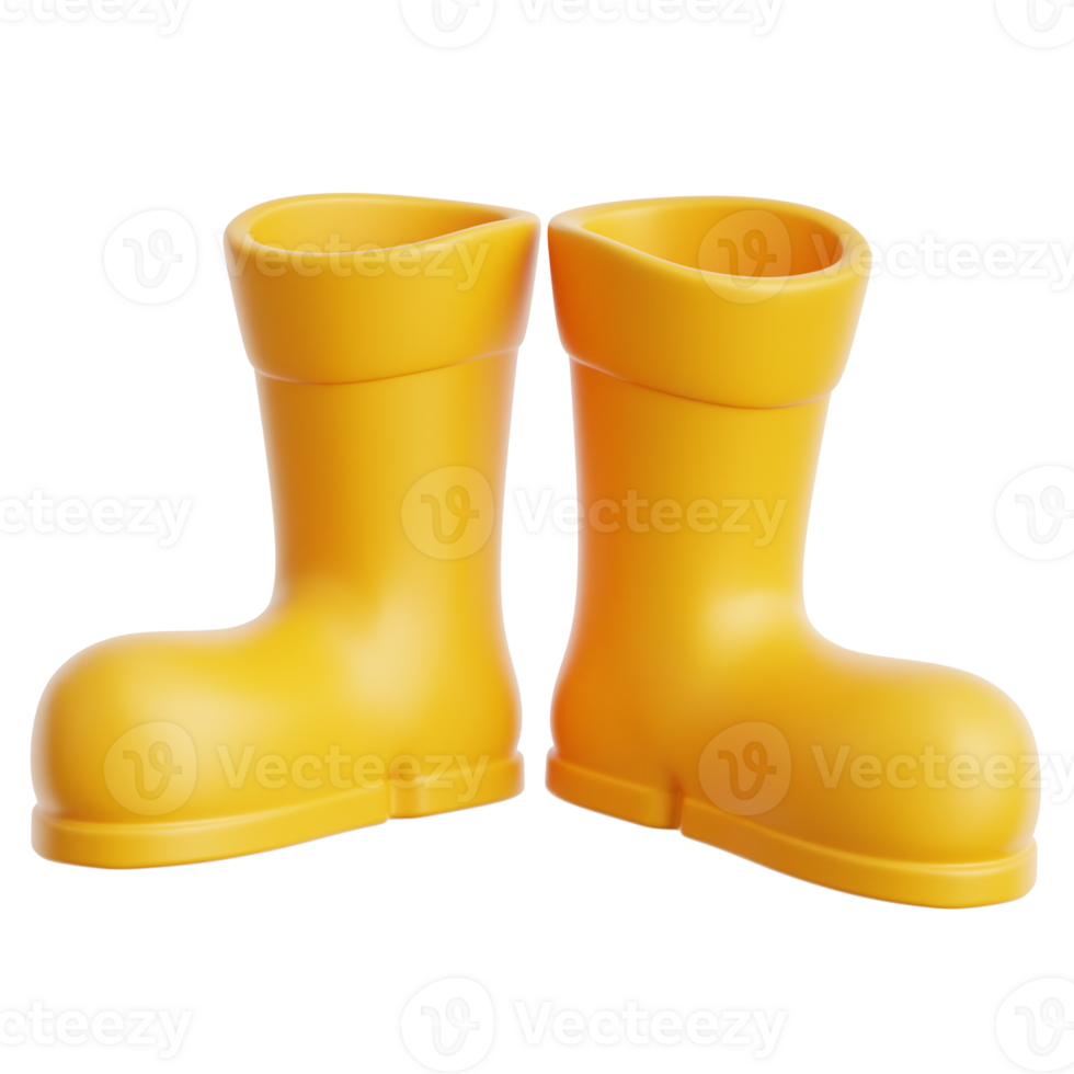 Rain Boots 3d Illustration png