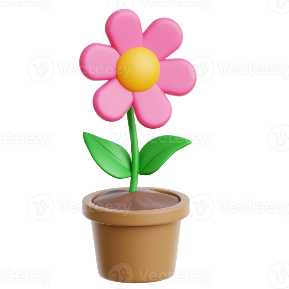 Flower 3d Illustration png