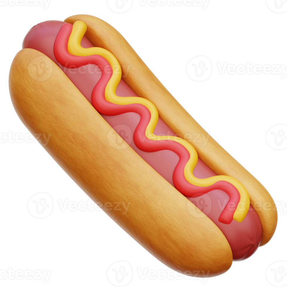 Hotdog 3d Illustration png