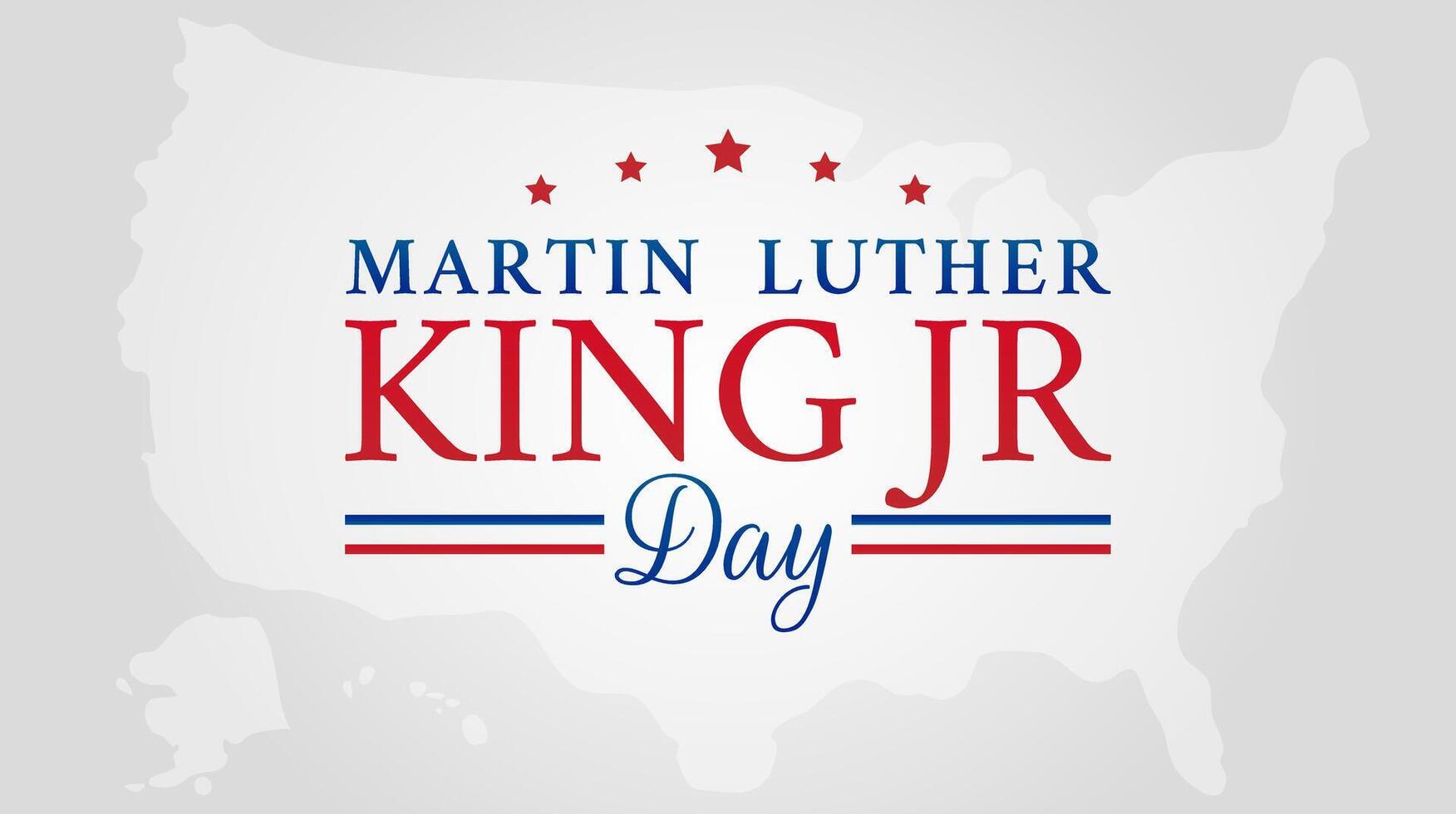 MLK Martin Luther King Jr. Day Illustration Background with American Map vector