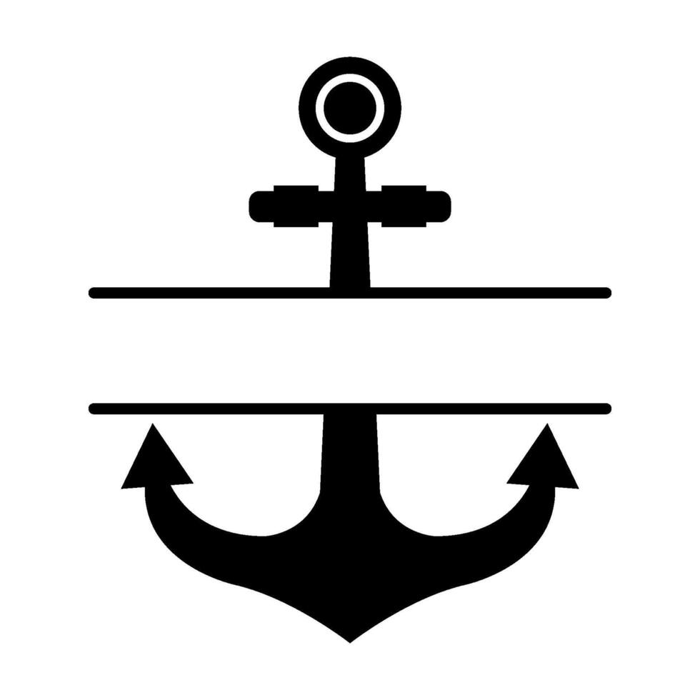 Anchor split name on white background vector