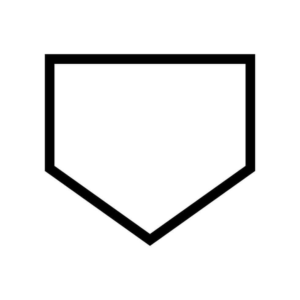 Baseball home plate on white background vector