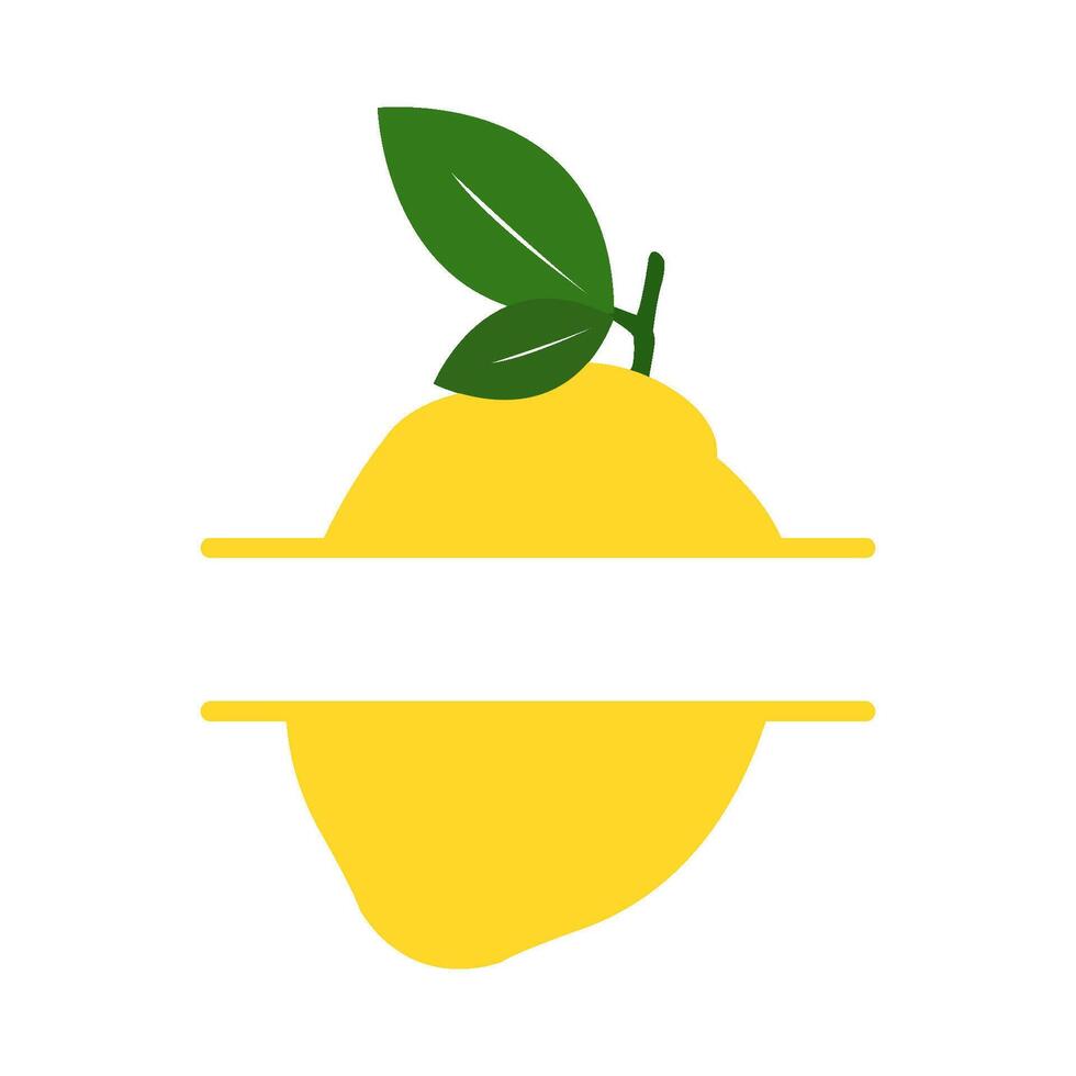 Lemon split name on white background vector