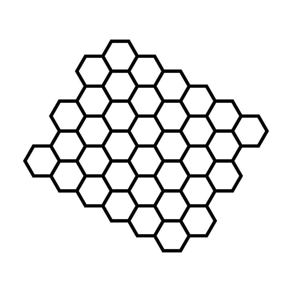 Honeycomb pattern on white background vector