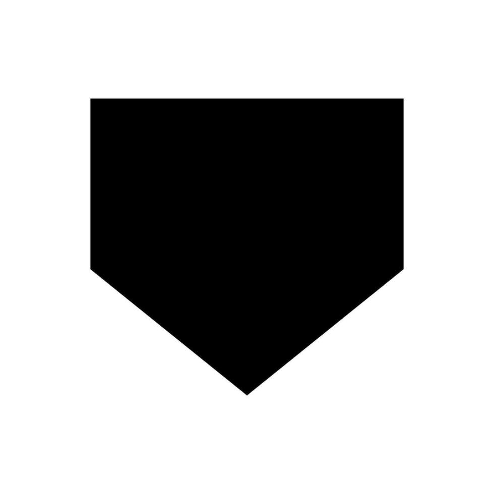 Baseball home plate on white background vector