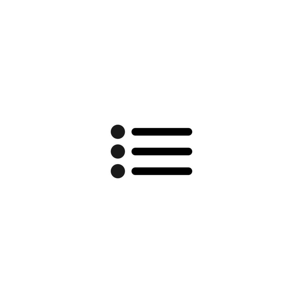 Menu icon. List icon vector