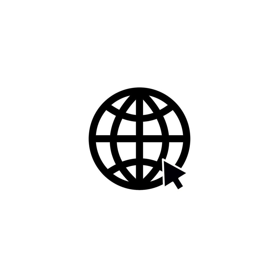 Web browser icon. Global icon vector