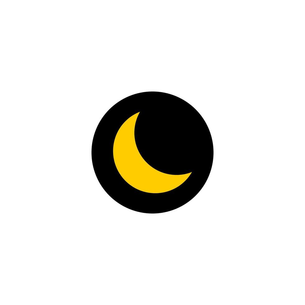 Moon icon. Night icon. Dark icon. vector