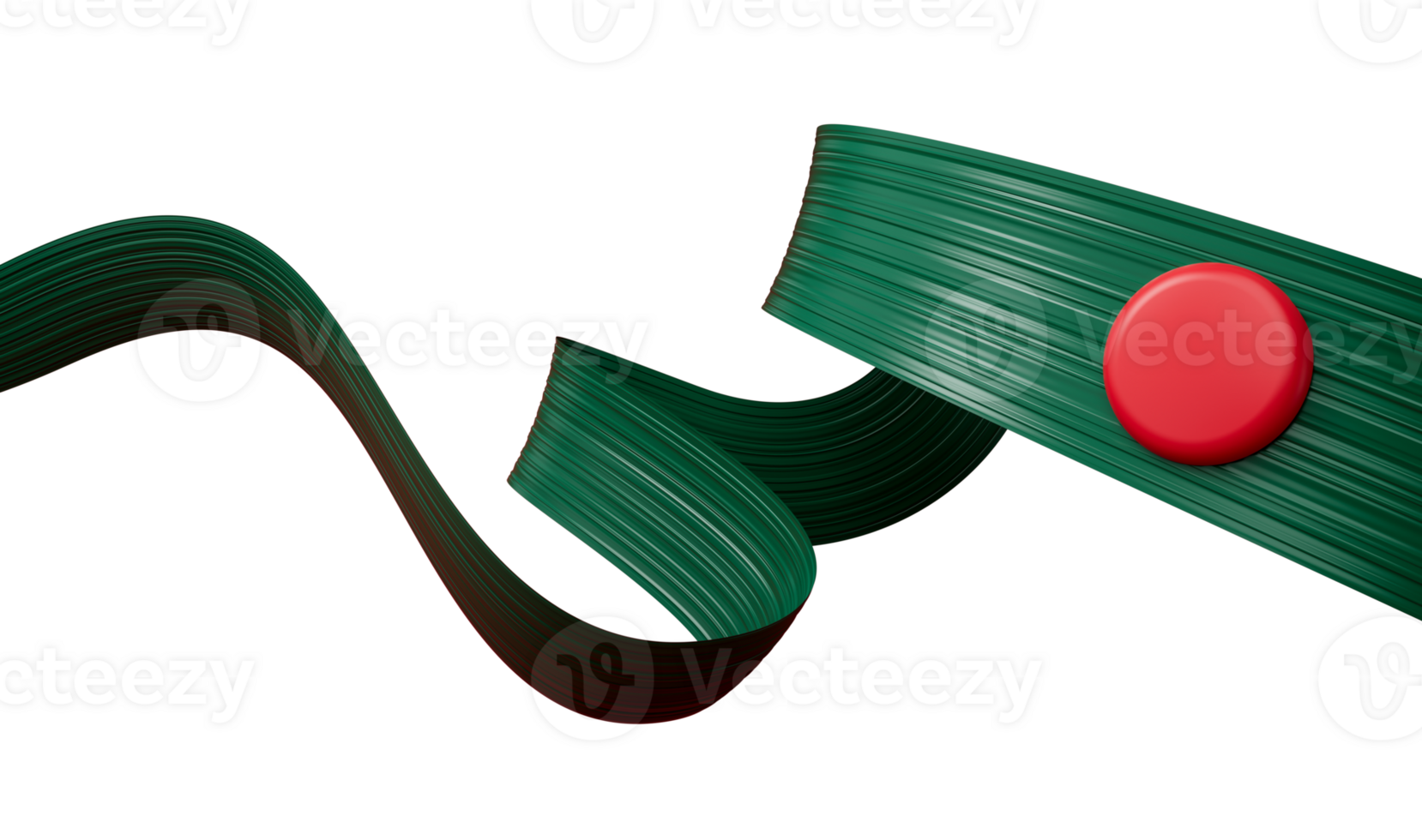 3d Flag Of Bangladesh Country, 3d Wavy Green Ribbon, 3d illustration png