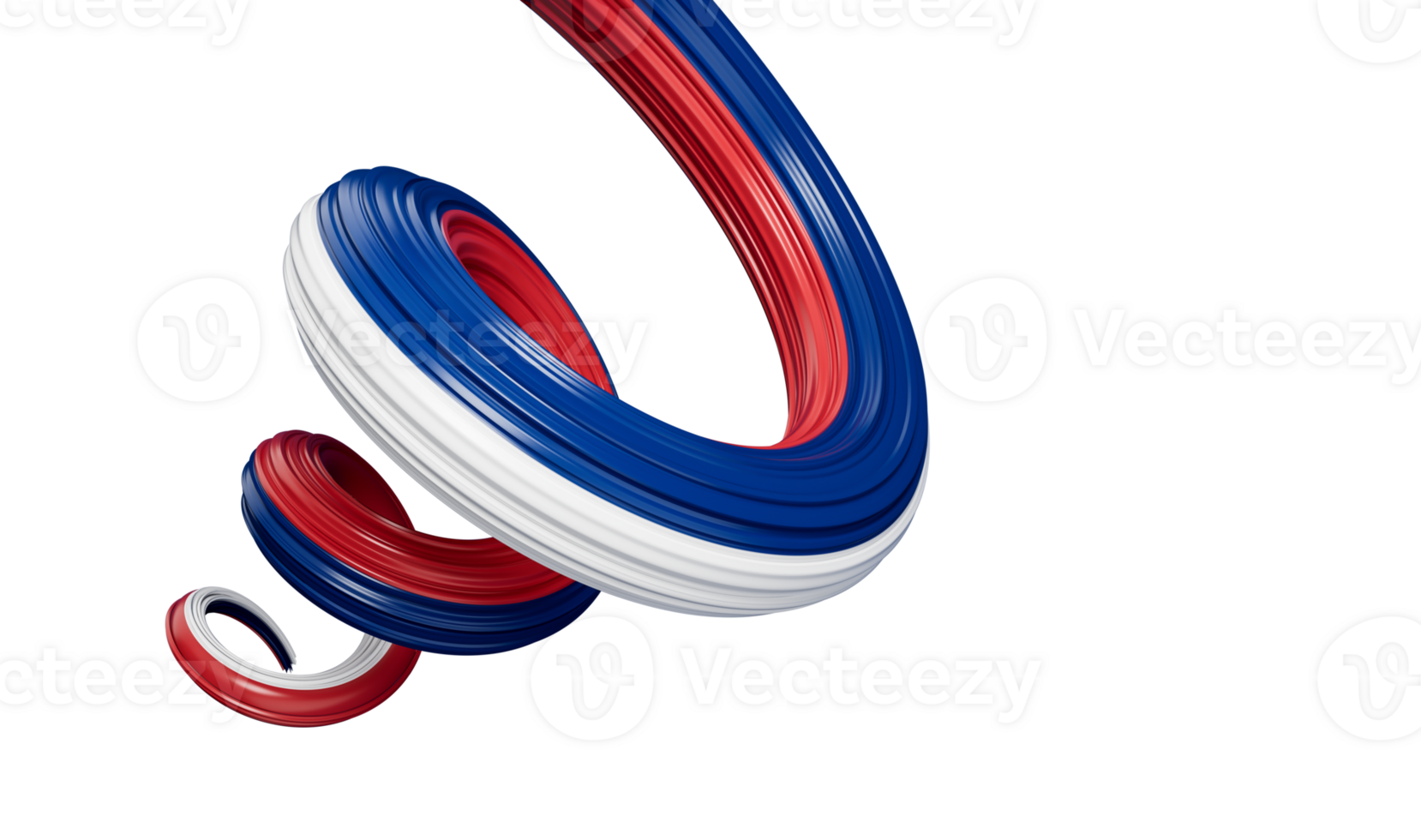 Serbian flag spiral twisted wavy abstract . 3d illustration. png
