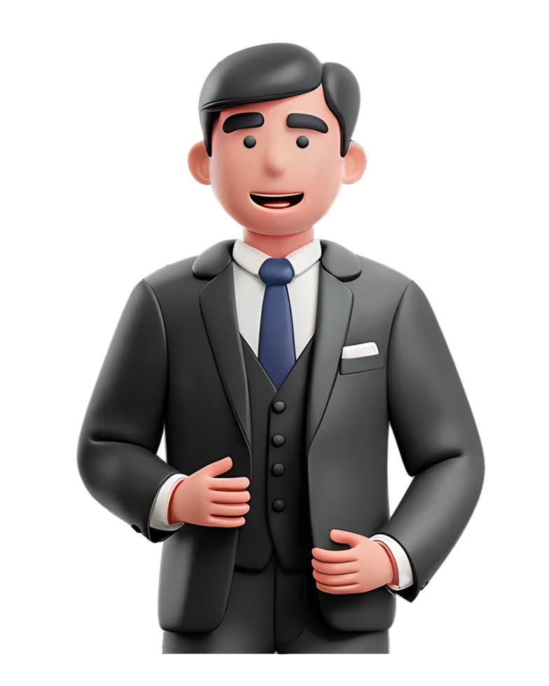 3D Illustration of a daddy png