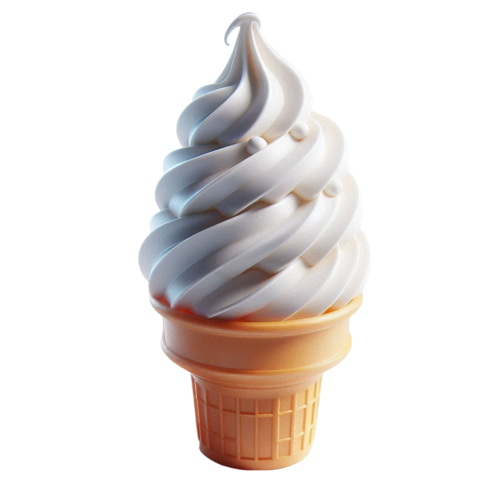 Generated Ai 3d ice cream delicious vanilla rendering png
