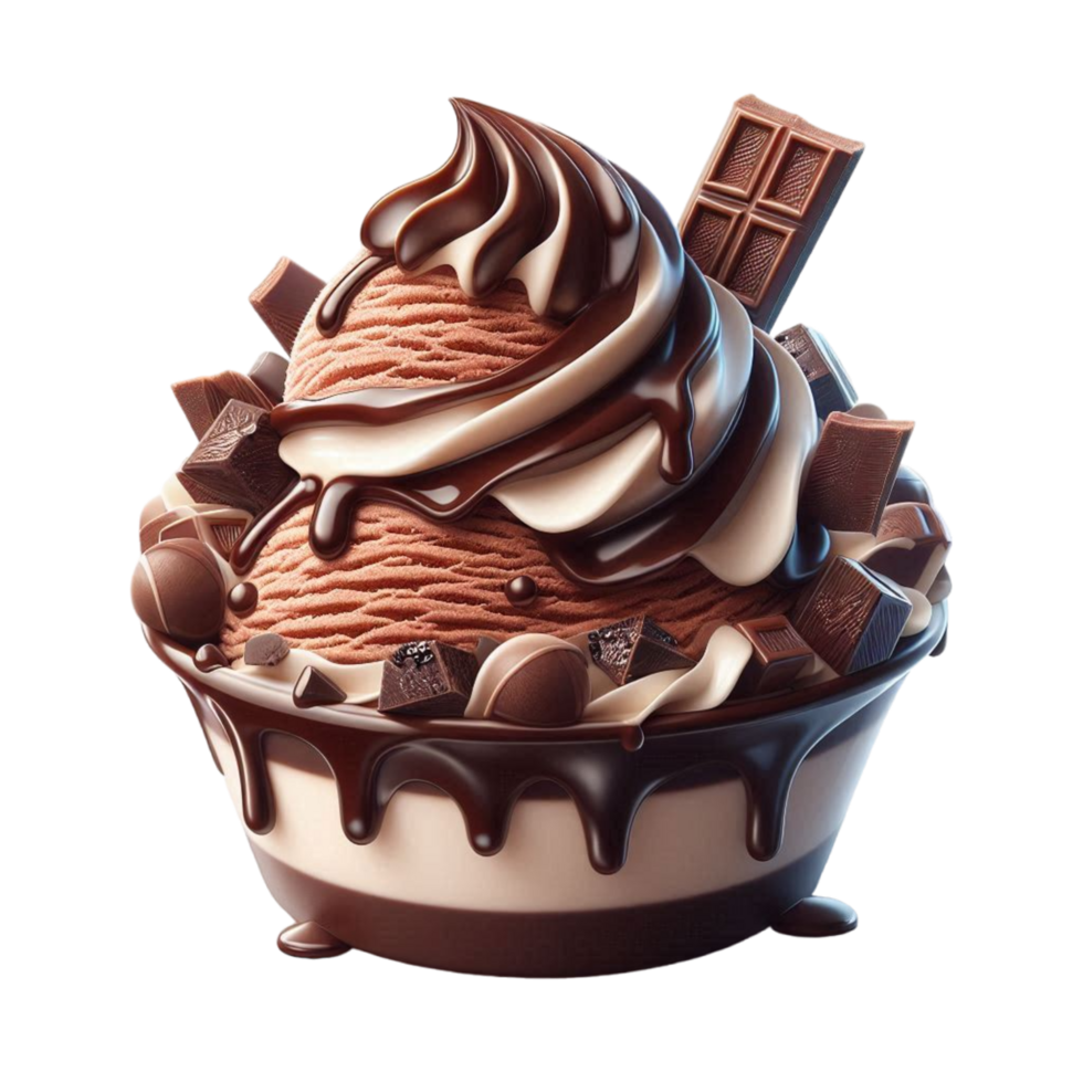 Generated Ai Glass of creamy ice cream png