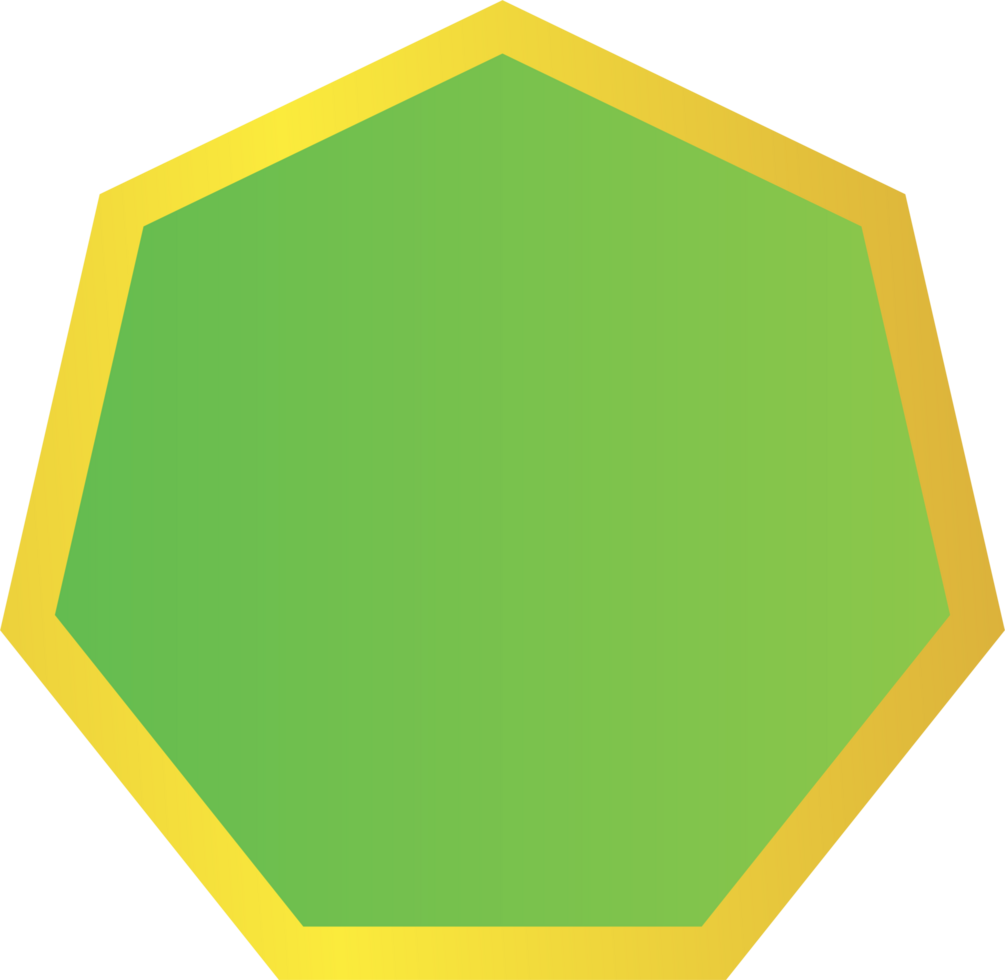 Green kan gold color label png