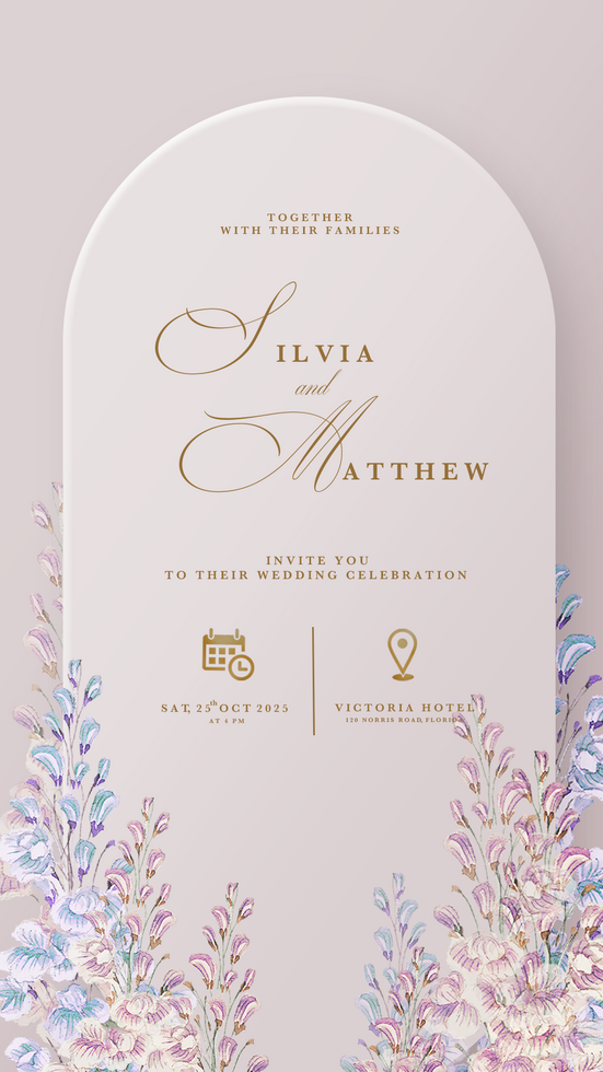Digital Wedding Invitation Template with Geometric Shape psd
