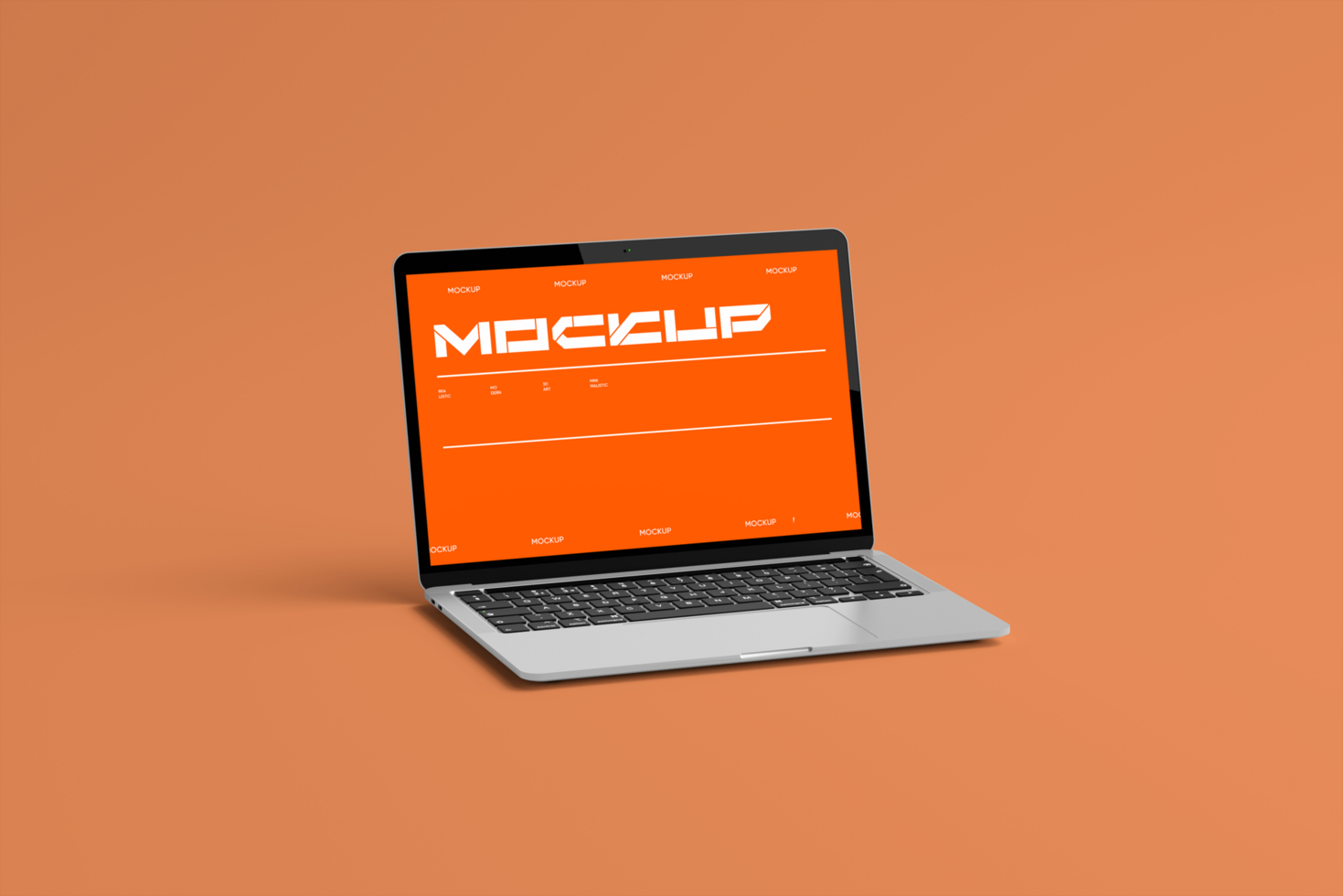Laptop 3d device mockup with fully editable object psd