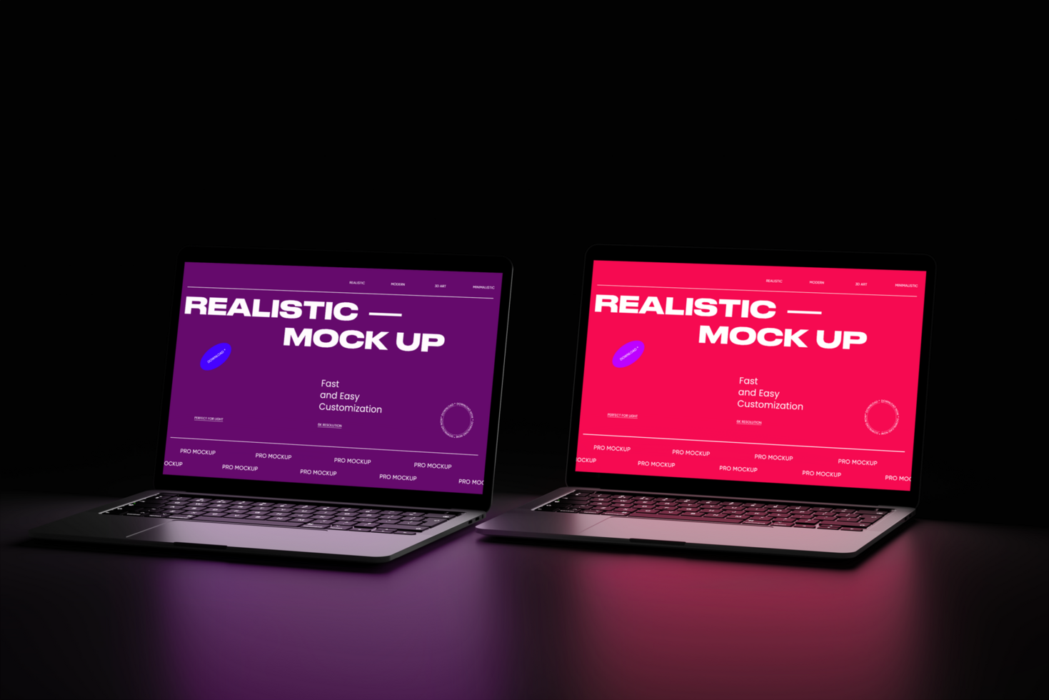 Realistic Laptop mockup device with minimal background psd