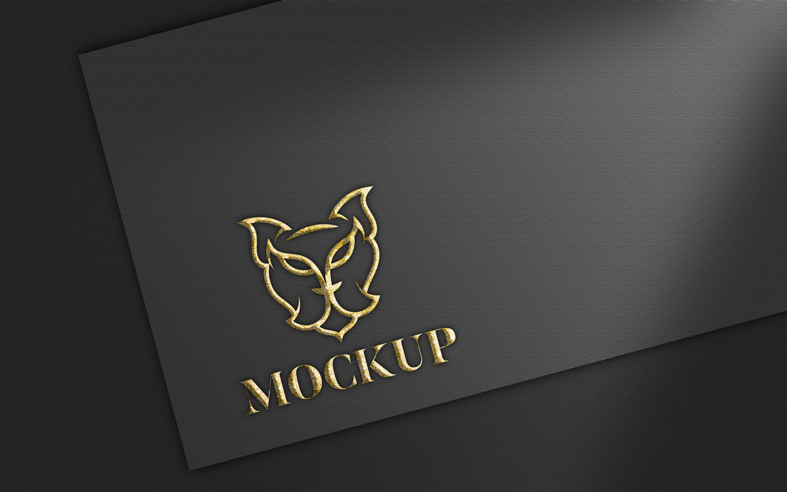 Luxury Gold logo mockup on paper psd