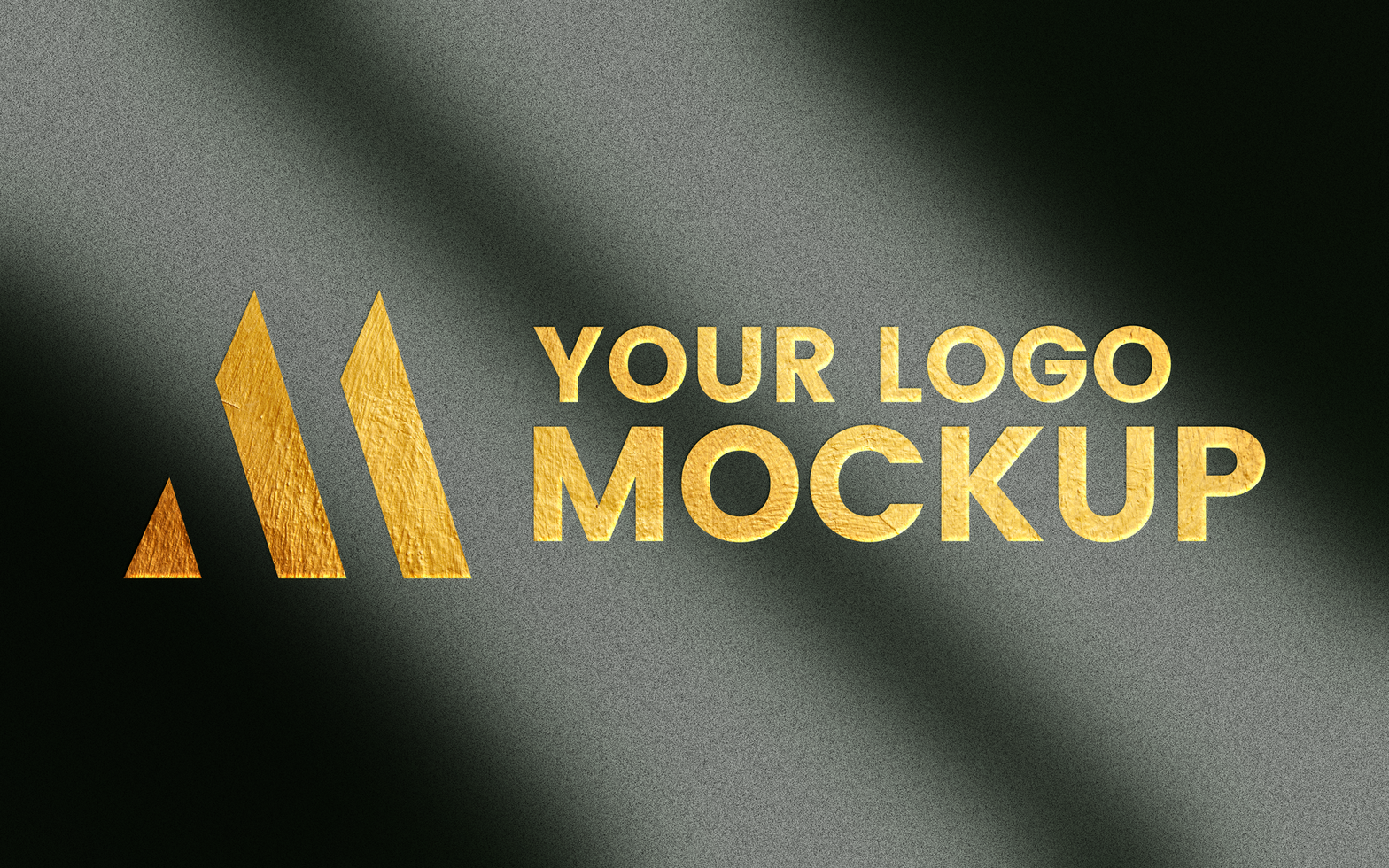 gold foil debossed logo mockup psd