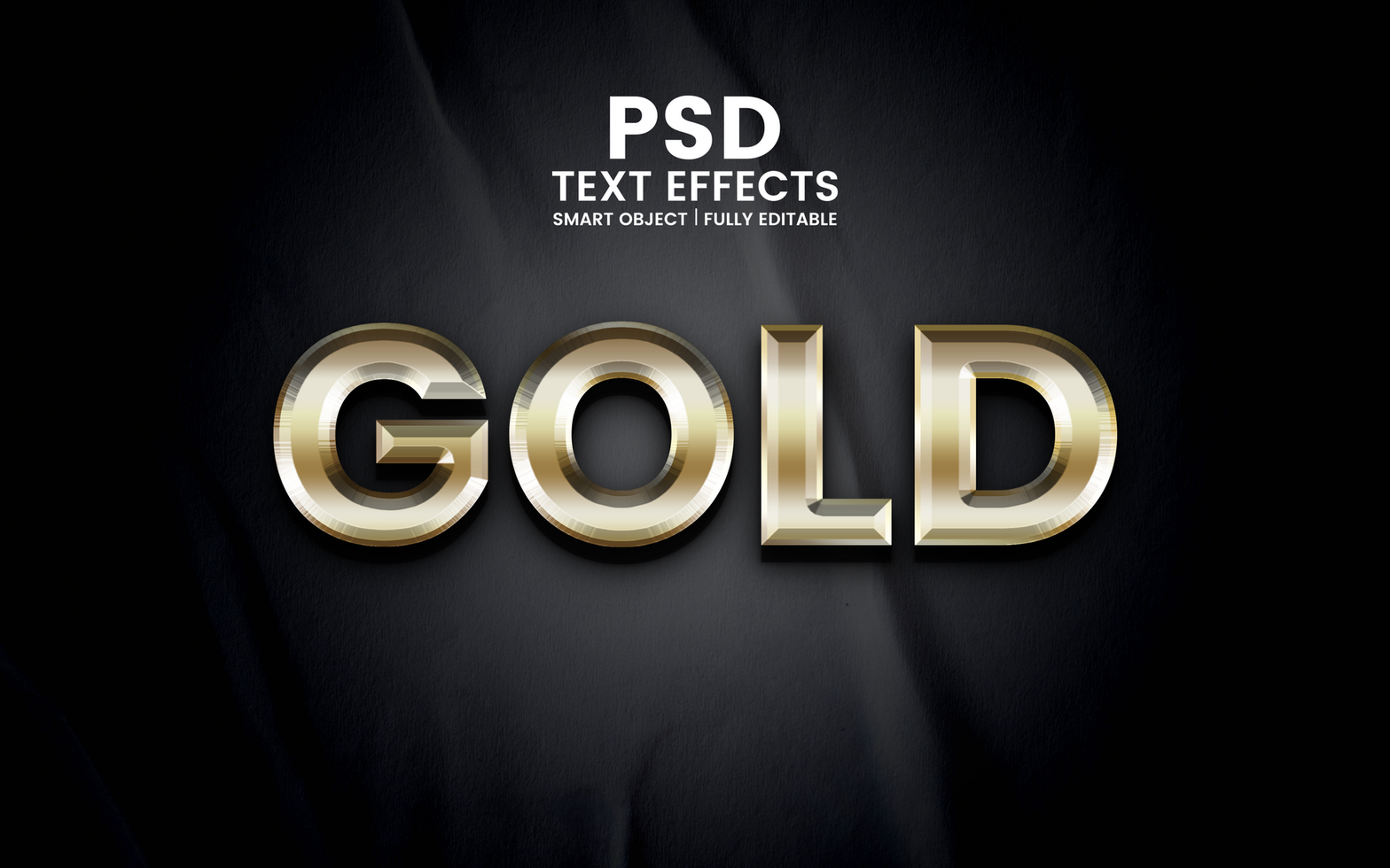 Luxury gold text effect psd