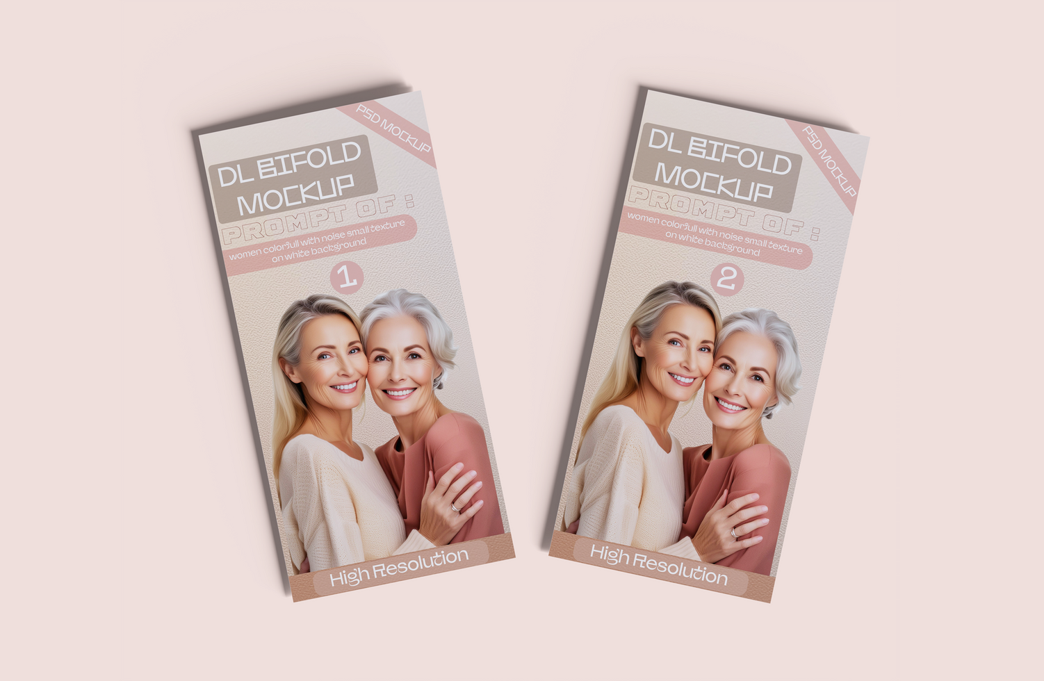 DL Bifold mockup editable psd