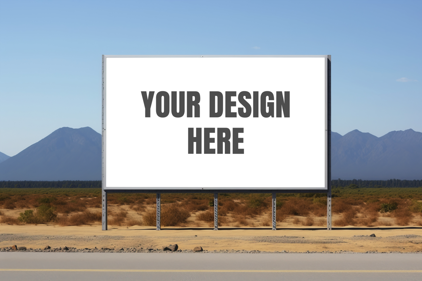 Billboard mock up design psd