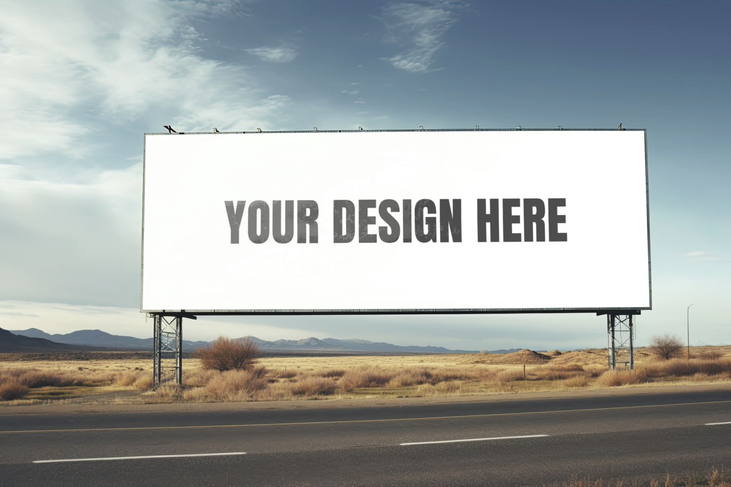 Billboard mock up design psd