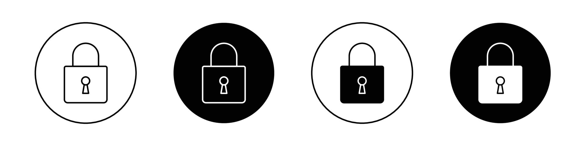Lock icon set. 45985462 Vector Art at Vecteezy