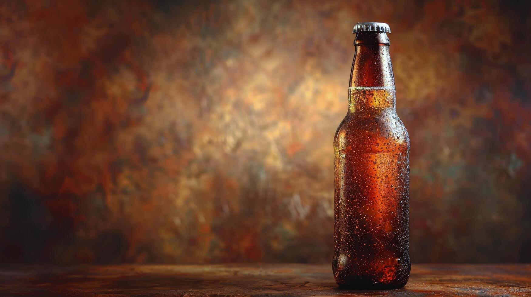 Bottle of Beer on Table photo