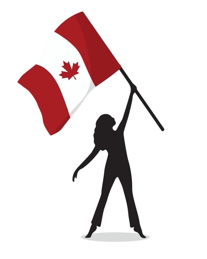 country day card with maple leaves. Canada day card. Background with Canadian maple leaves. Canadian flag. vector
