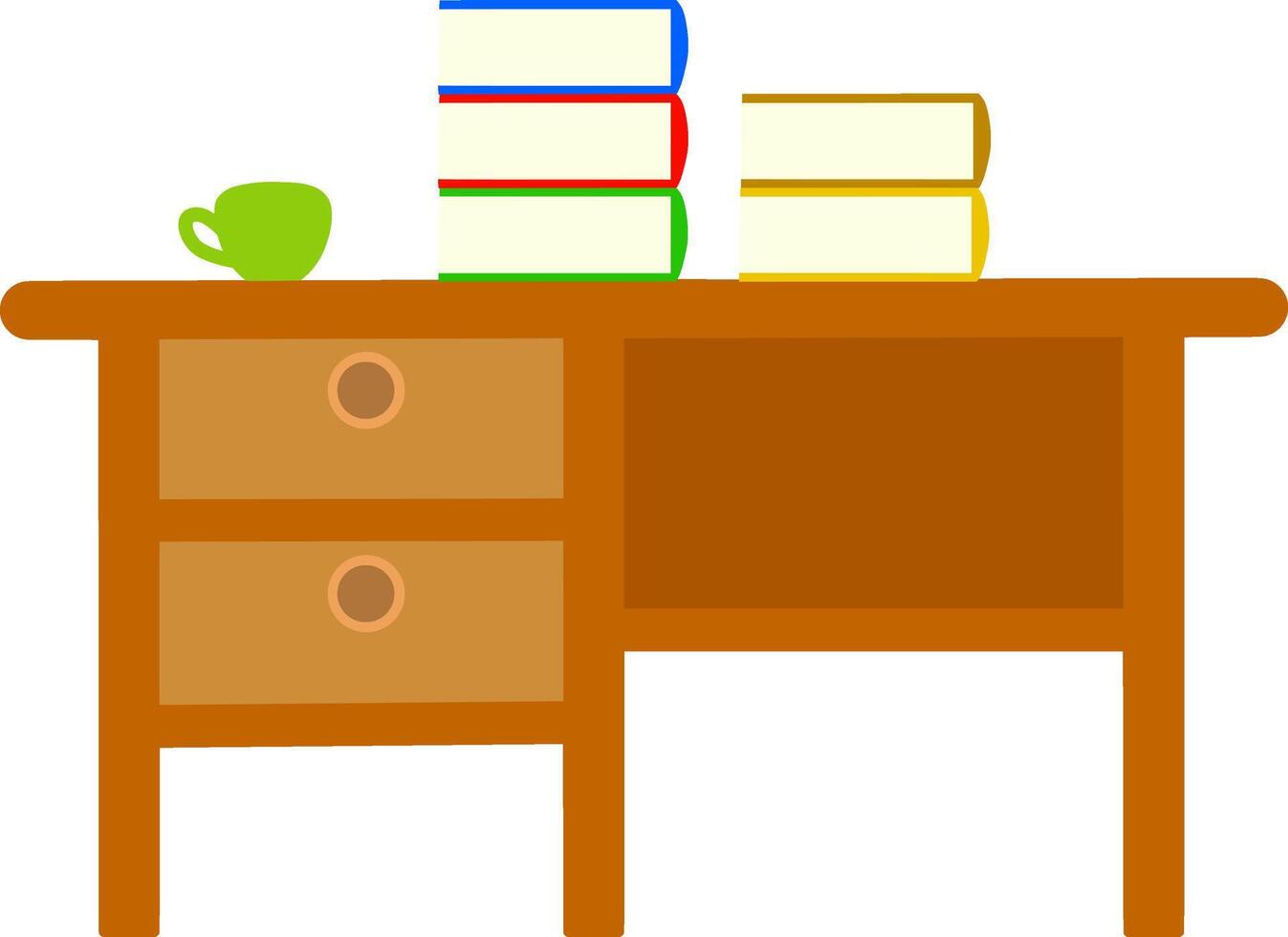 Office desk design vector