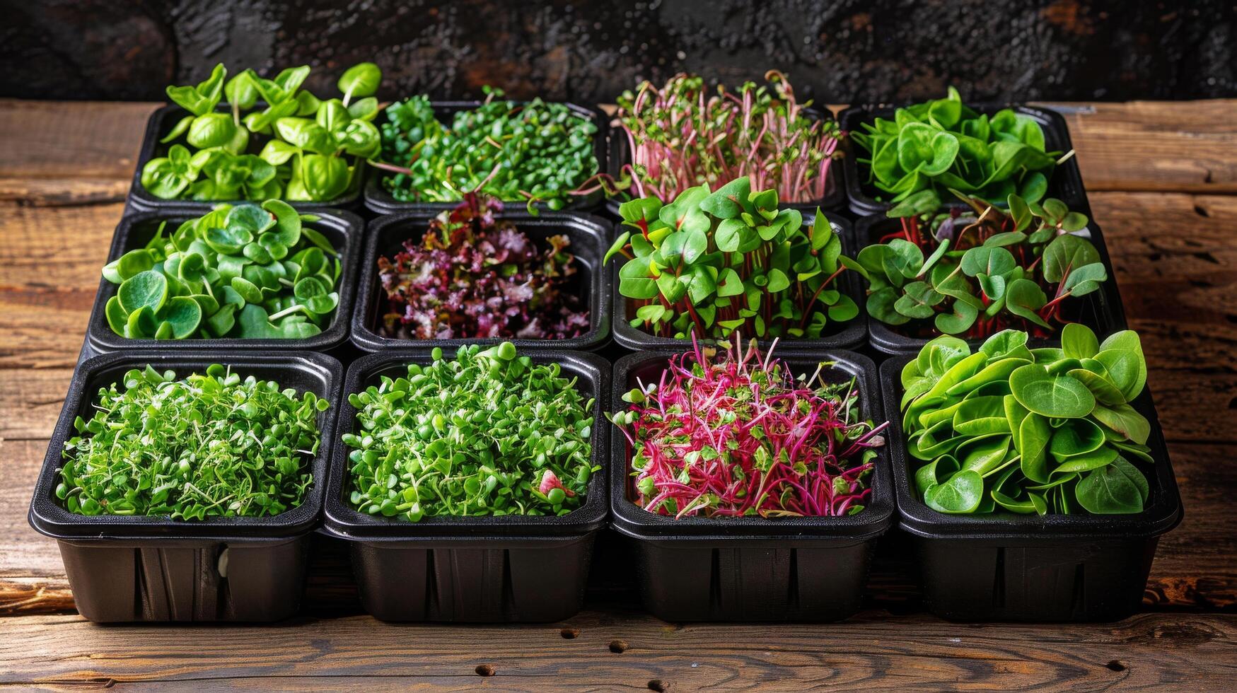 Array of Plants in Tray 45987855 Stock Photo at Vecteezy