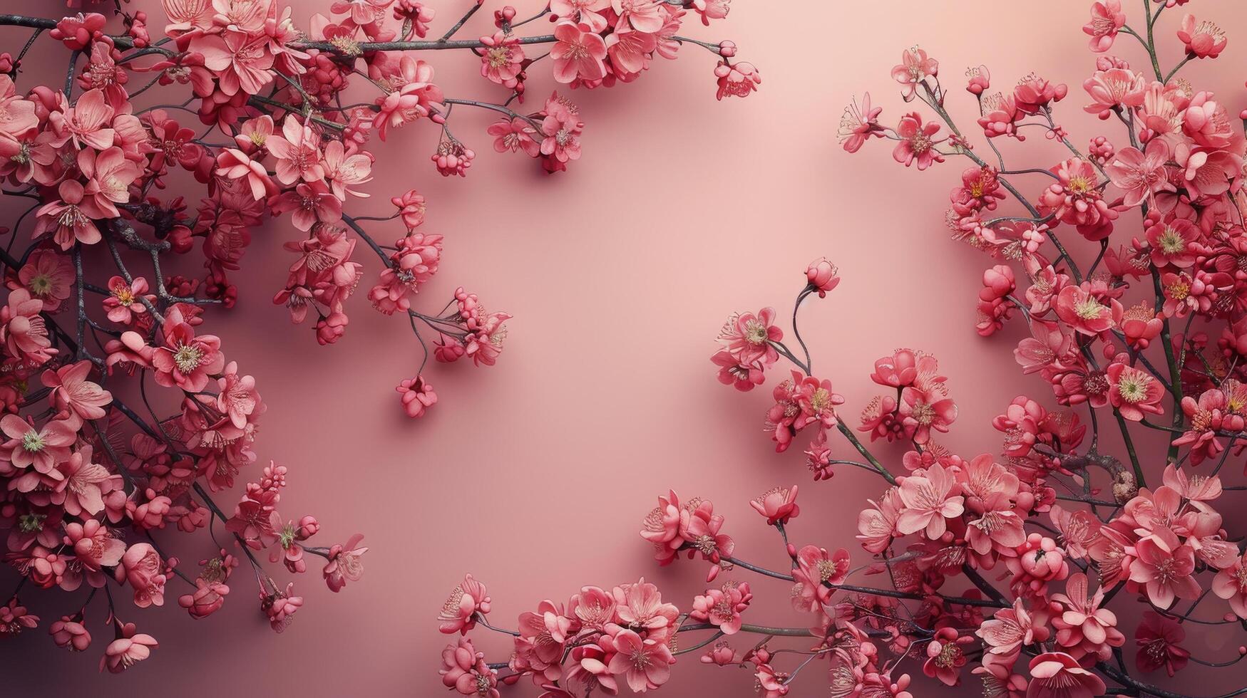 Pink Flowers on Pink Background photo