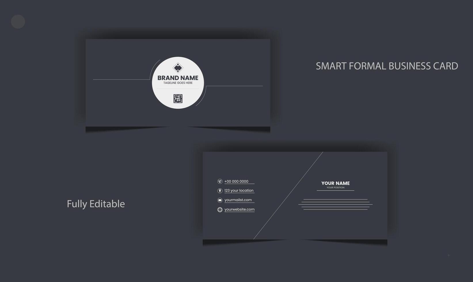 Simple unique professional elegant minimal clean modern creative corporate business card design template for your company. vector