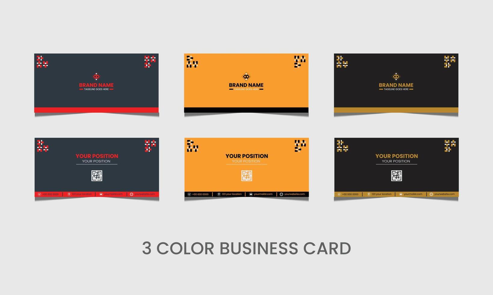 Business Card Template Design Abstract Modern Icon Color for Luxury Presentation of Simple Corporate Identity vector