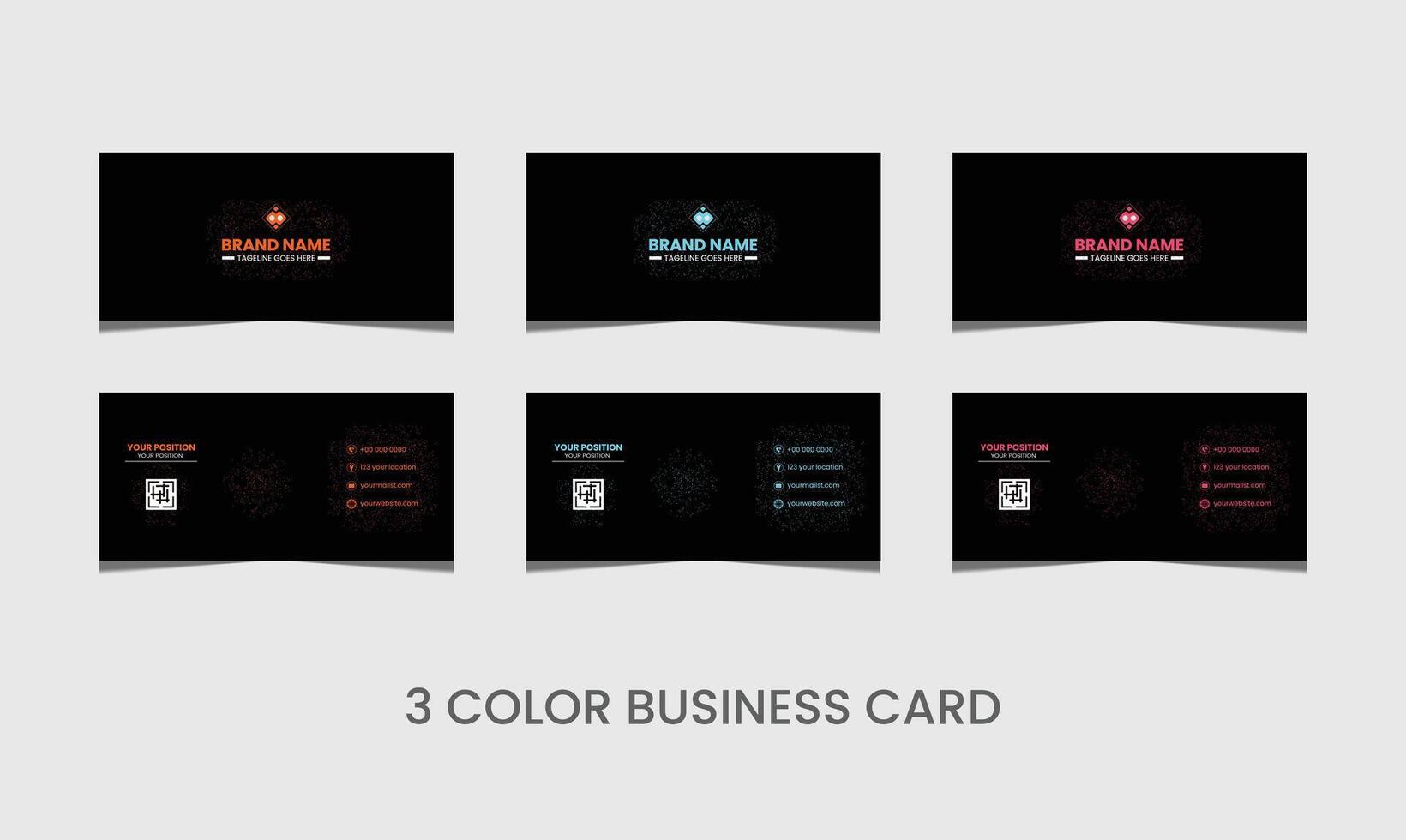Business Card Template Design Abstract Modern Icon Color for Luxury Presentation of Simple Corporate Identity vector