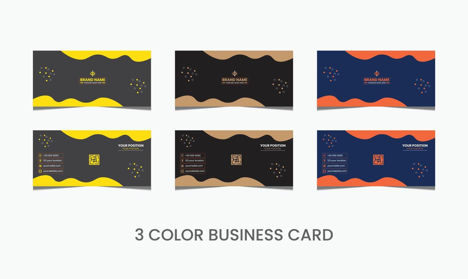 Business Card Template Design Abstract Modern Icon Color for Luxury Presentation of Simple Corporate Identity vector