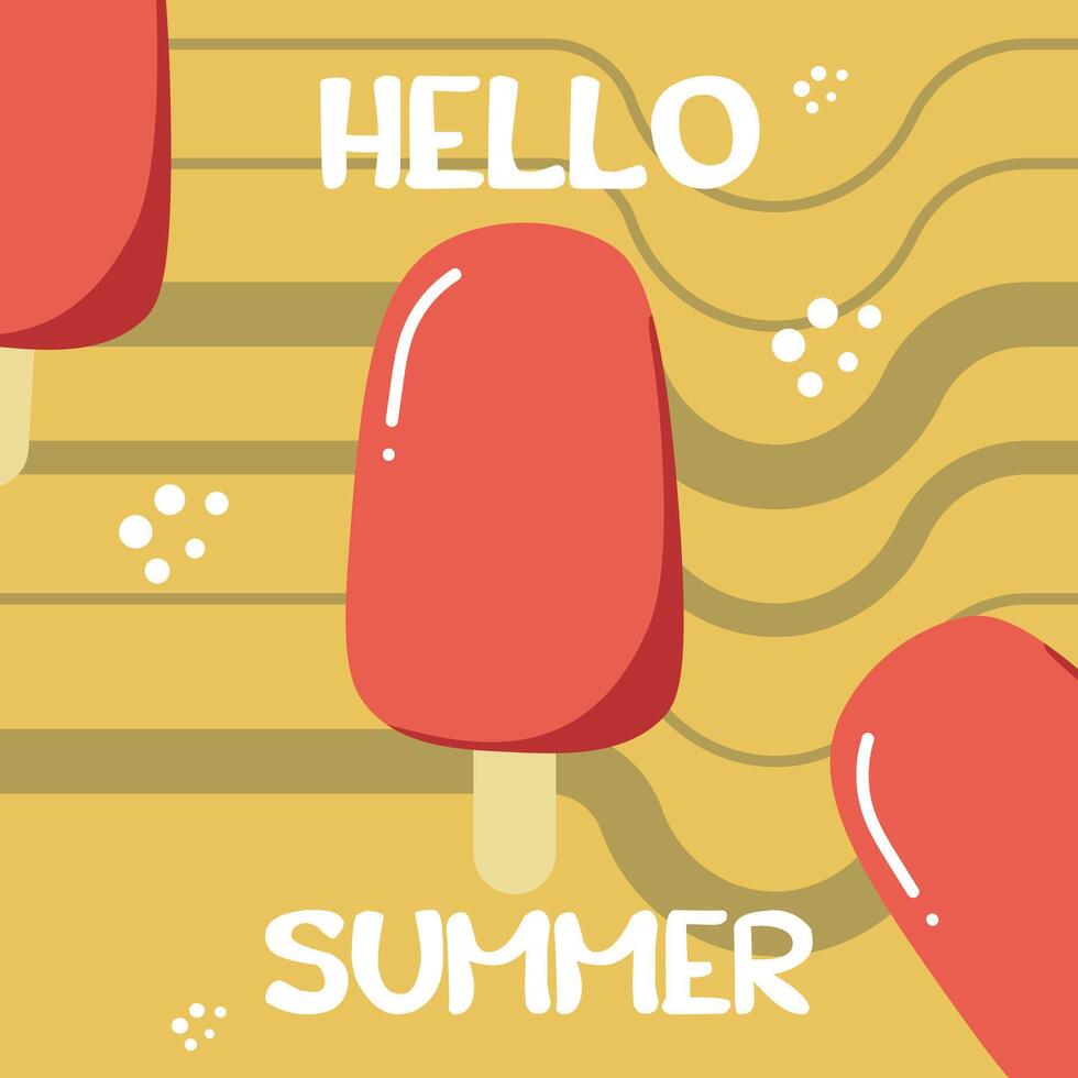 Ice cream summer background 0 vector