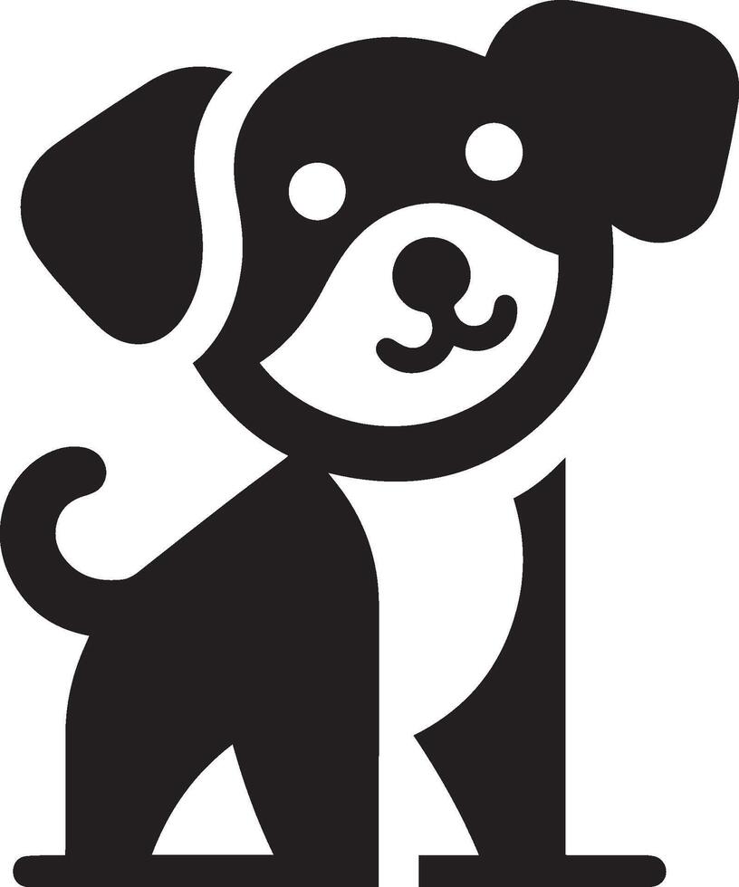 isolated a graphic dog cute illustration of peaking. silhouette of dog . dignified poses on a white background. logo icon vector