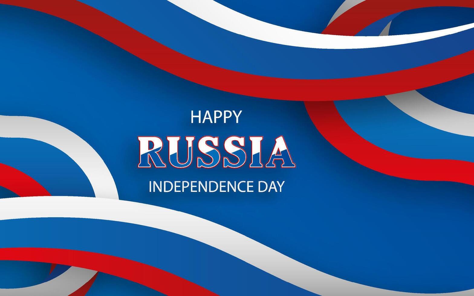Happy Independence day of Russia card vector