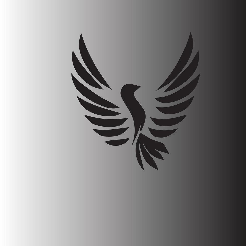 wings spread of flying bird vector