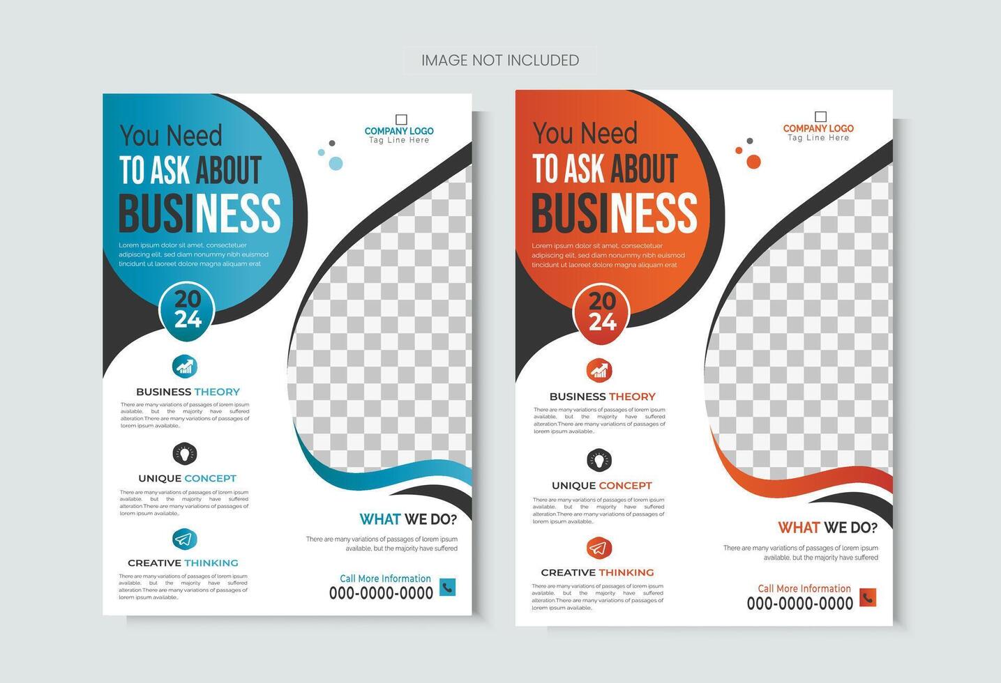 Set of Annual report or business flyer template design vector