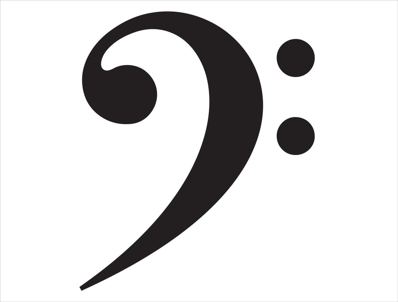 Musical note silhouette on white background vector