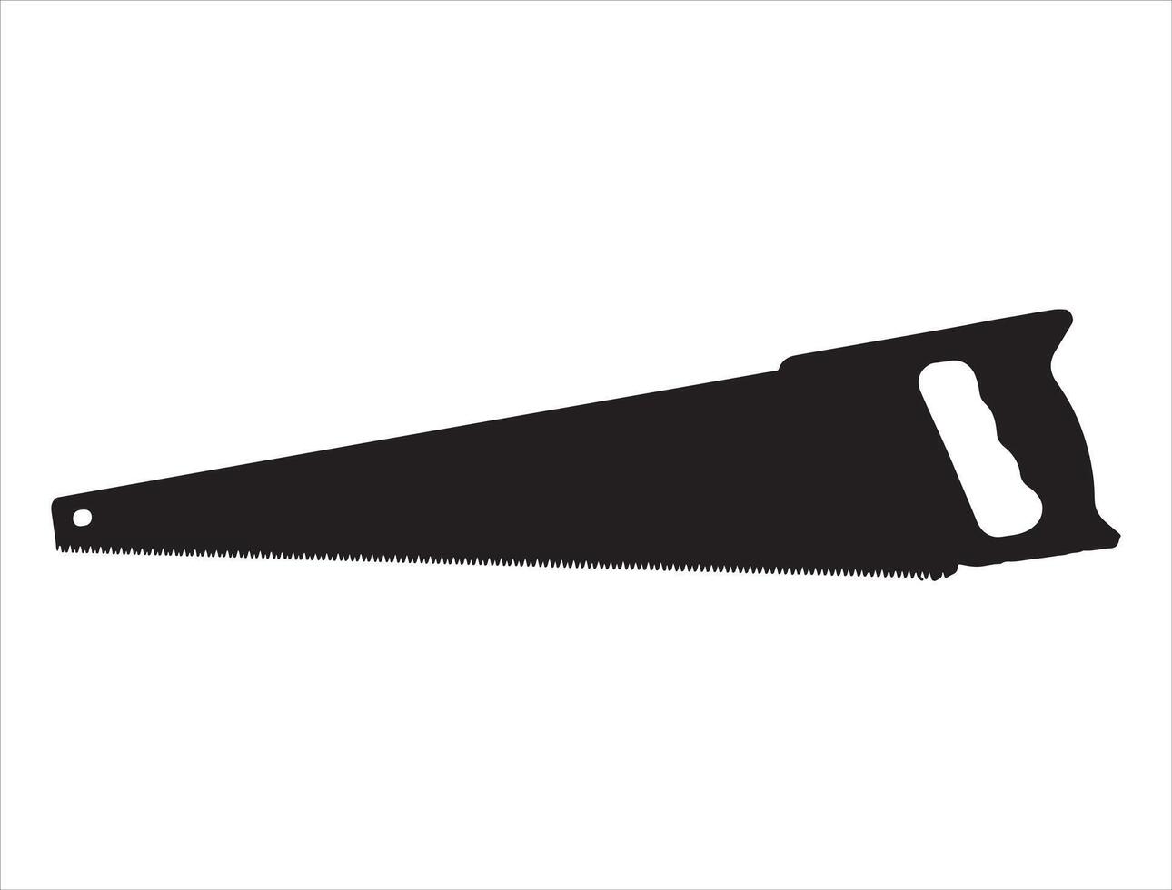 Saw silhouette on white background vector