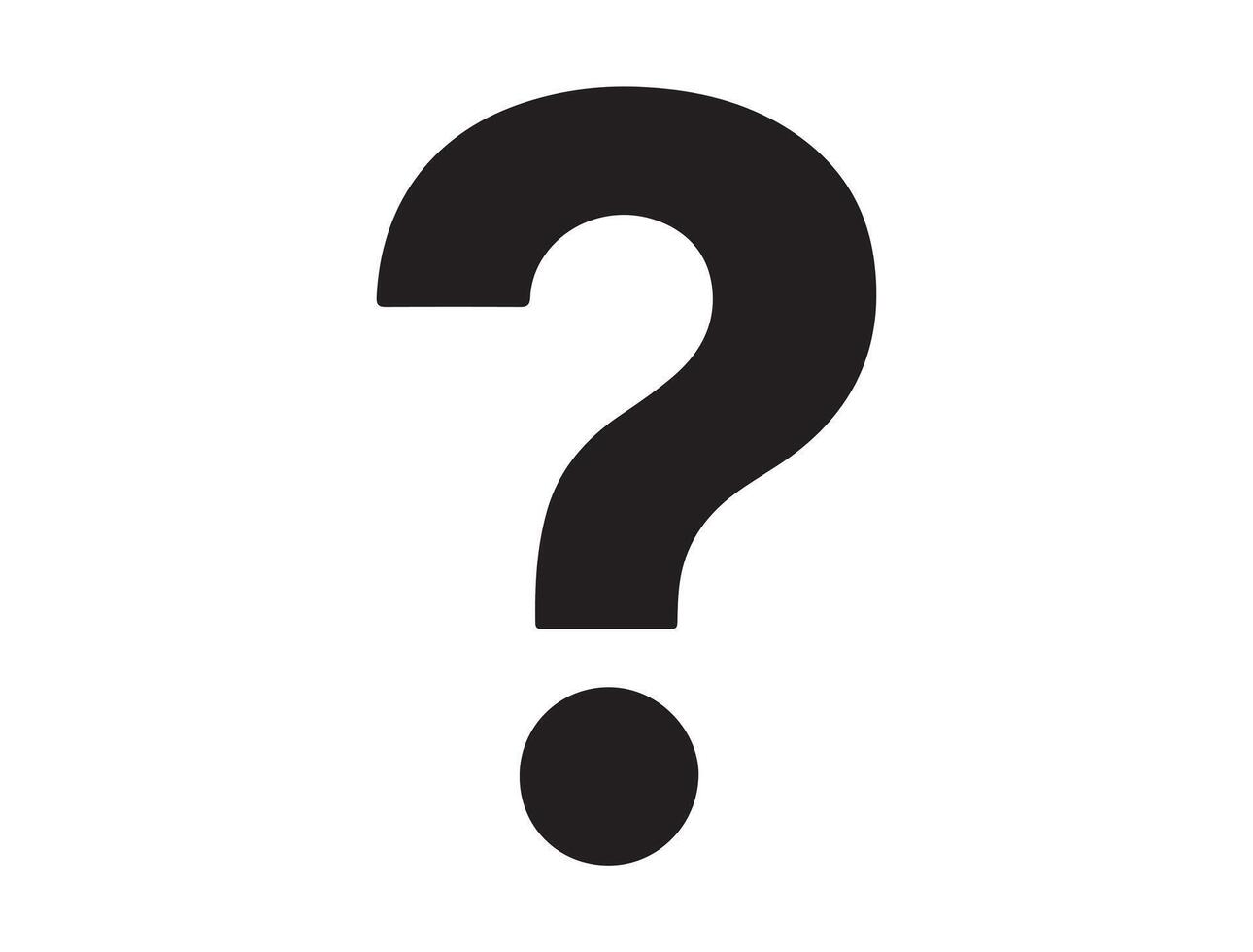 Question mark sign silhouette vector